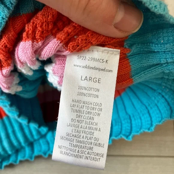 SOLID & STRIPED Multicolor Ribbed Crop Top - Picture 6 of 7